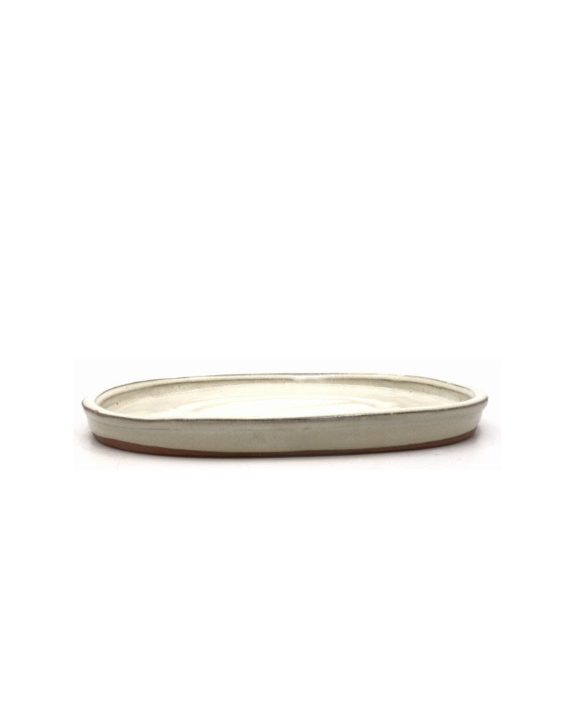 Bonsai onderschotel ovaal creme 27cm