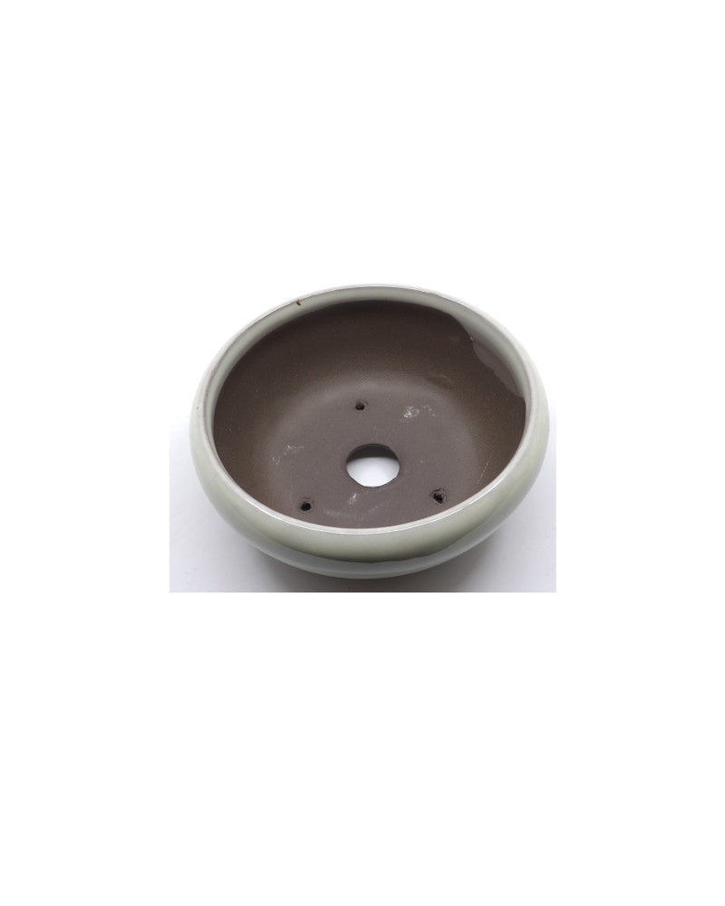 White round bonsai pot 13cm