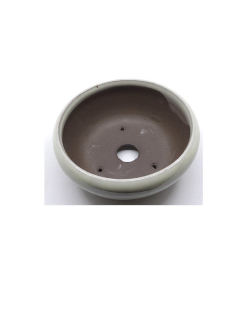 Cream round bonsai pot 19cm