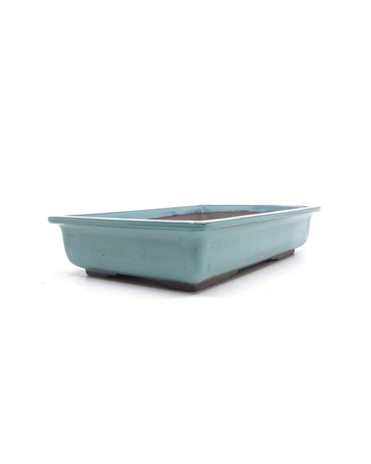 Green rectangular bonsai pot 36cm
