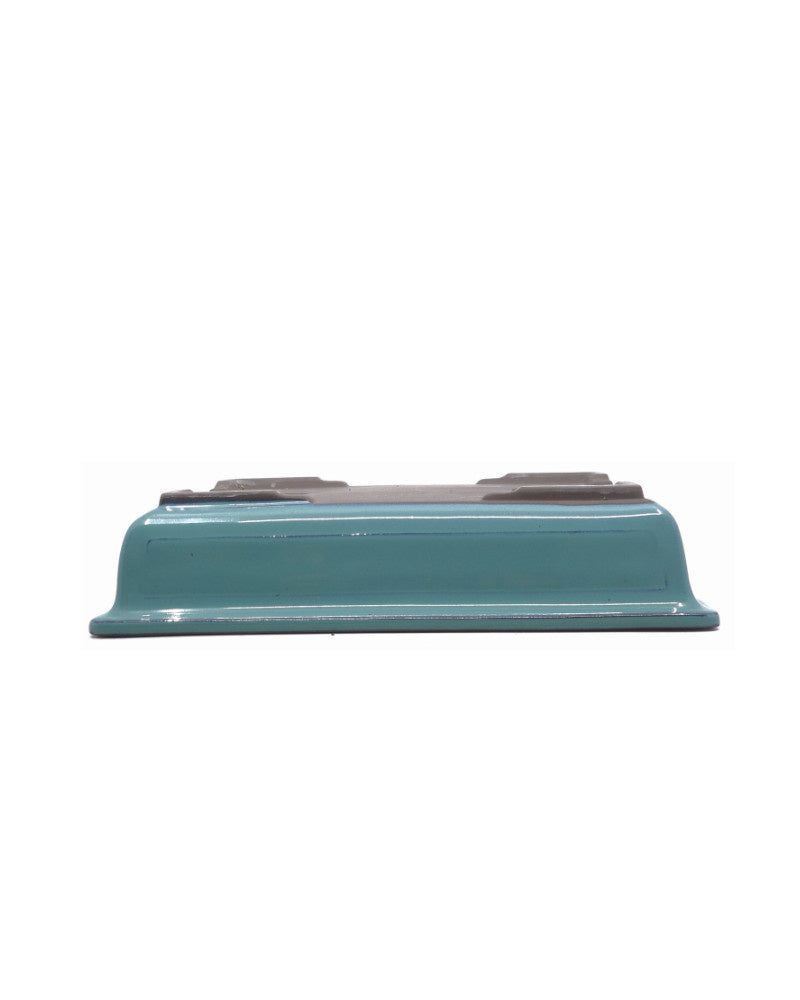 Green rectangular bonsai pot 19cm