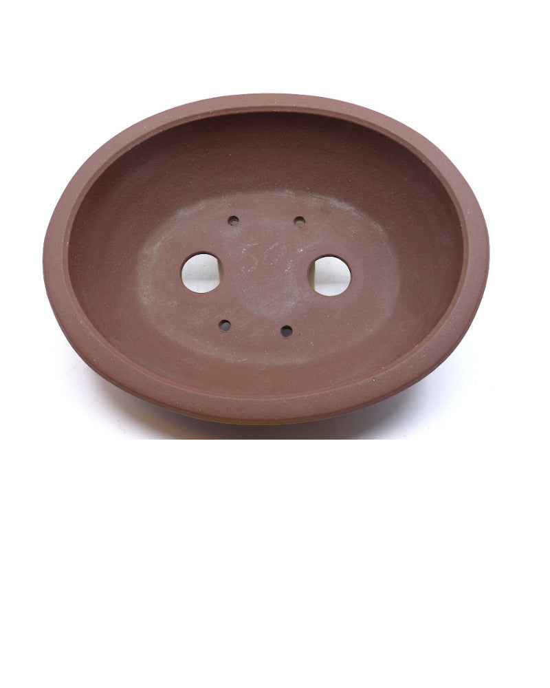 Unglazed oval bonsai pot 31cm