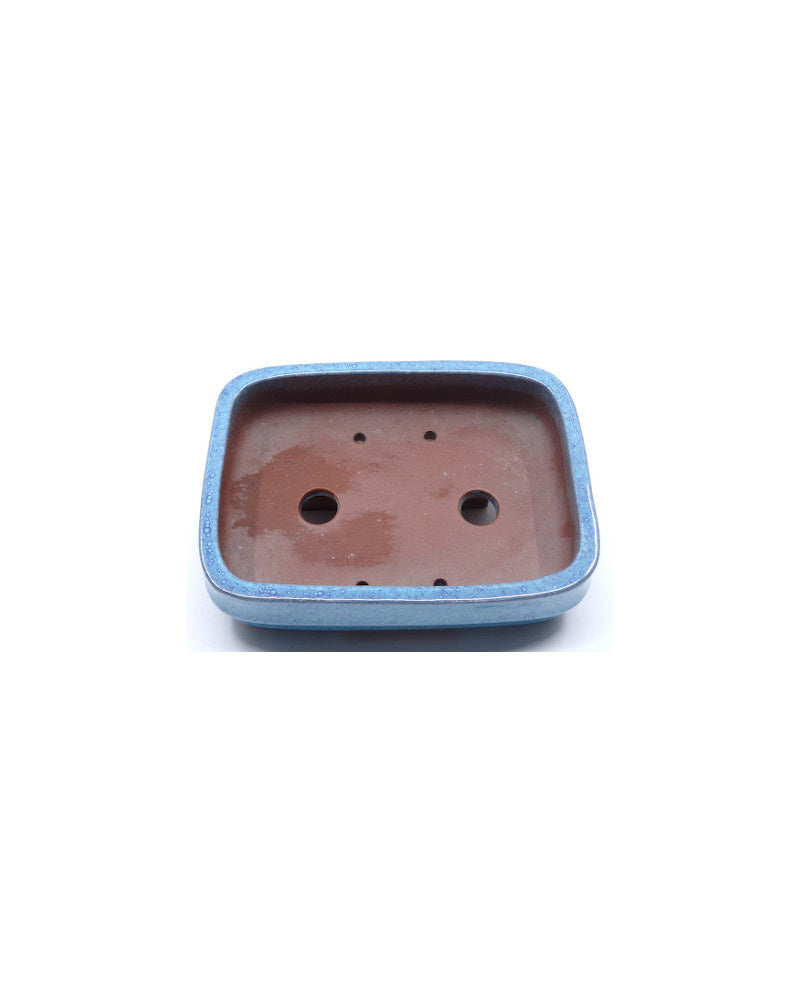Bonsai pot blue-green rectangular 14cm