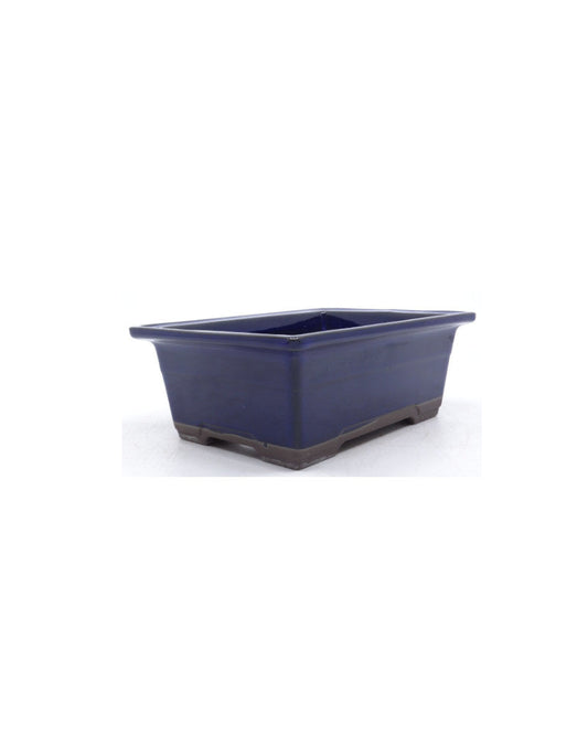 Bonsai pot, blue rectangular, 22cm
