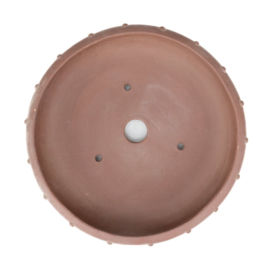 Bonsai Yixing pot unglazed drum round 27cm