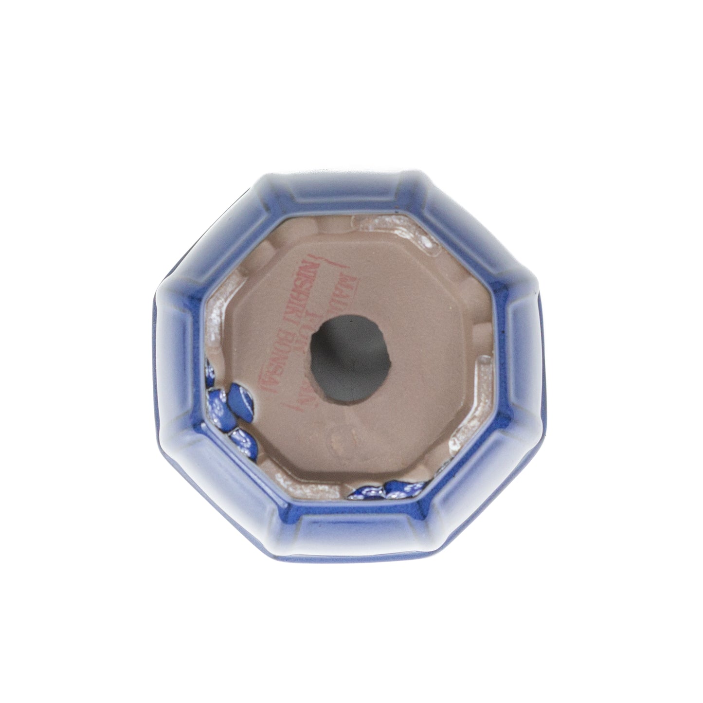 Bonsai pot octagonal cascade blue 10cm