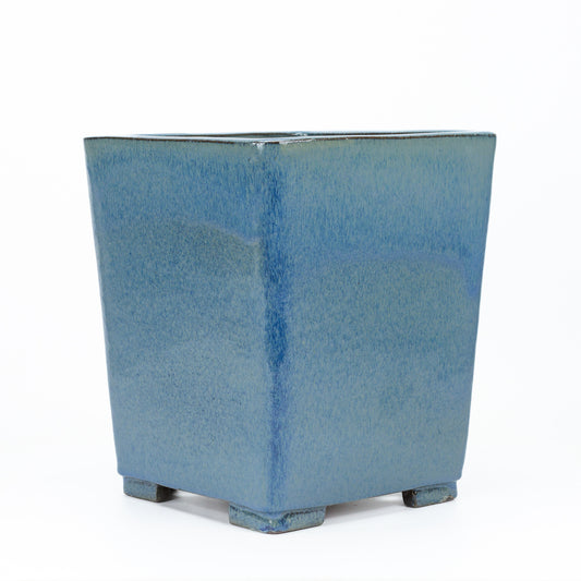 Bonsai pot cascade blauw beige vierkant 25cm, hoogte 30cm