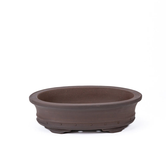 Unglazed oval bonsai pot 35cm
