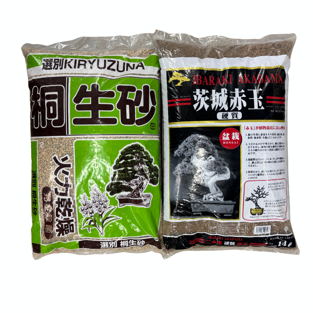 Bonsai Akadama (14L) + Kiryu (14L) value pack