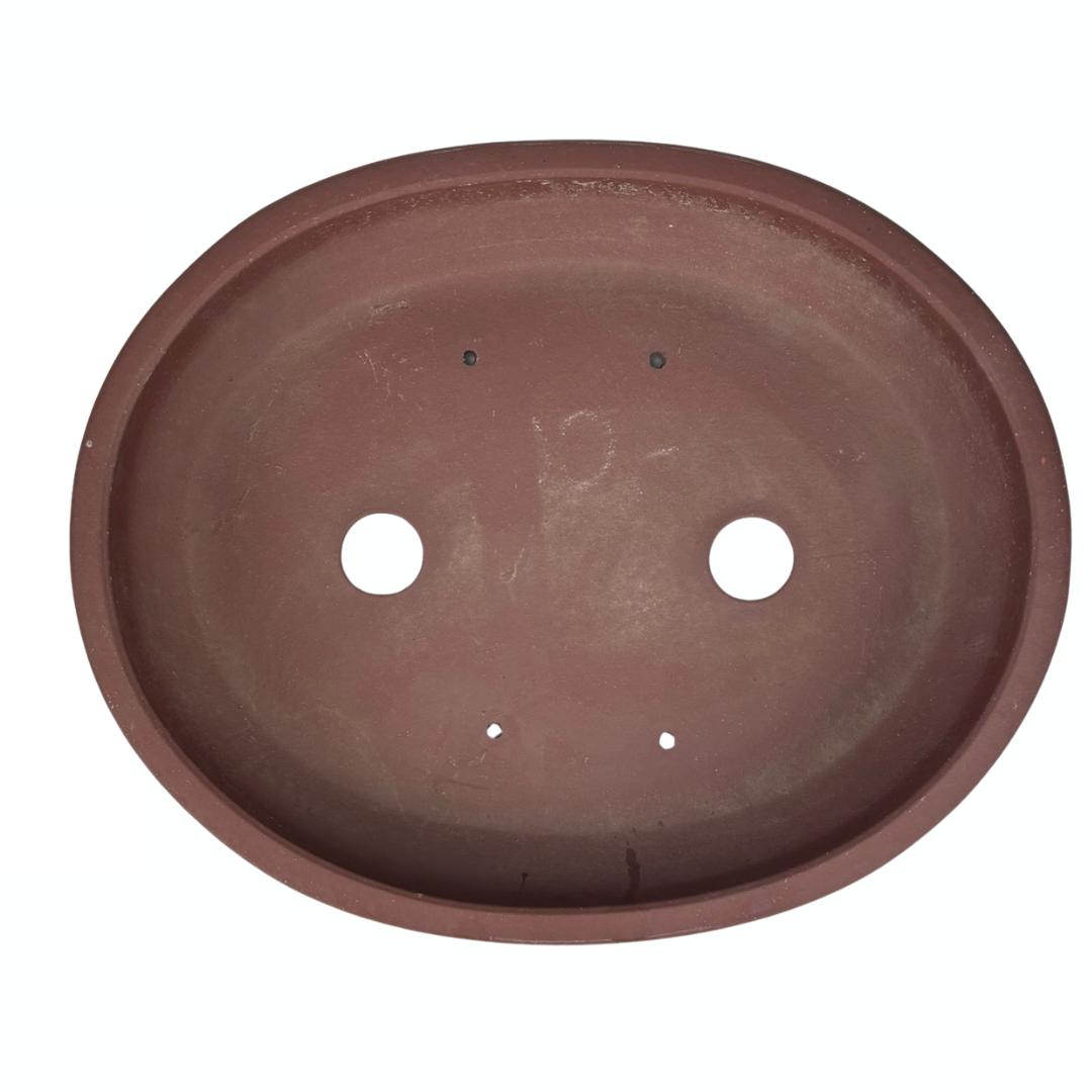 Bonsai pot - oval, unglazed (46cm wide)