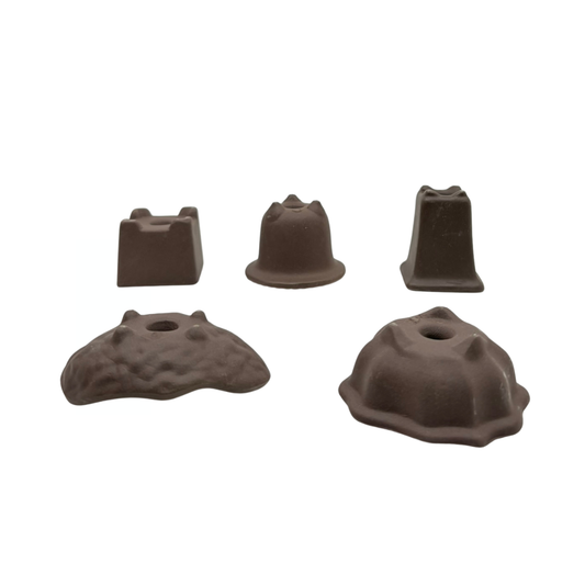 Mame pot set of 5 unglazed (4-7cm wide)