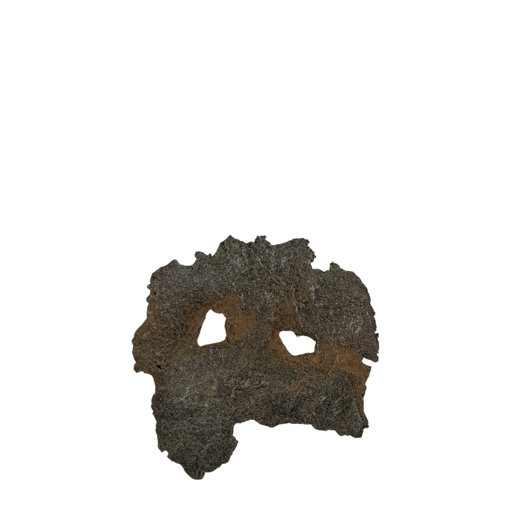 Brown bonsai slab with rust accents 16cm