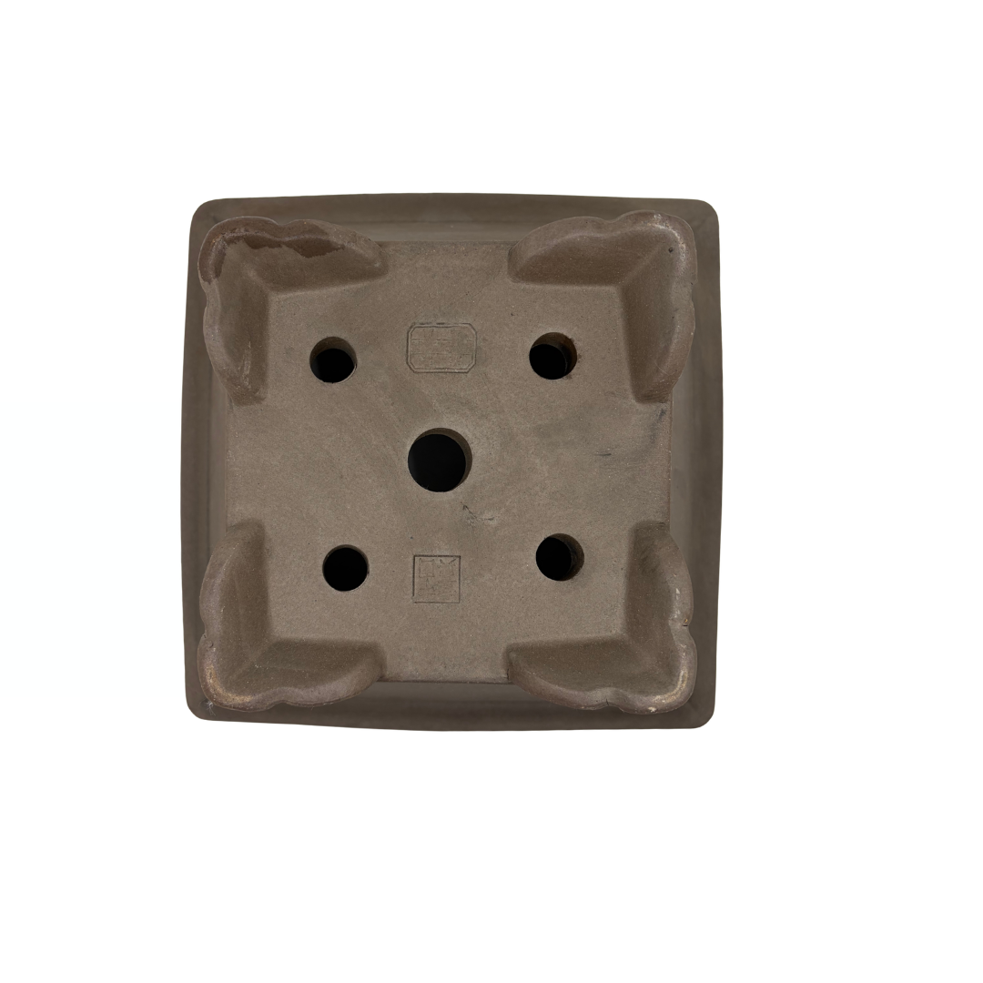 Bonsai pot unglazed – semi-cascade – square – 26 cm