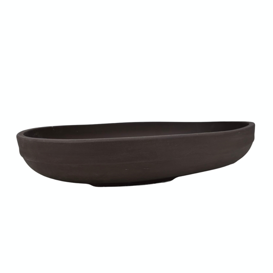 Bonsai pot unglazed oval 47cm