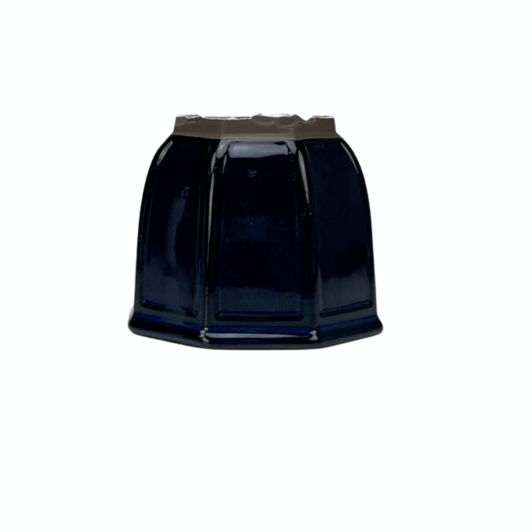 Bonsai pot octagonal cascade dark blue 12cm