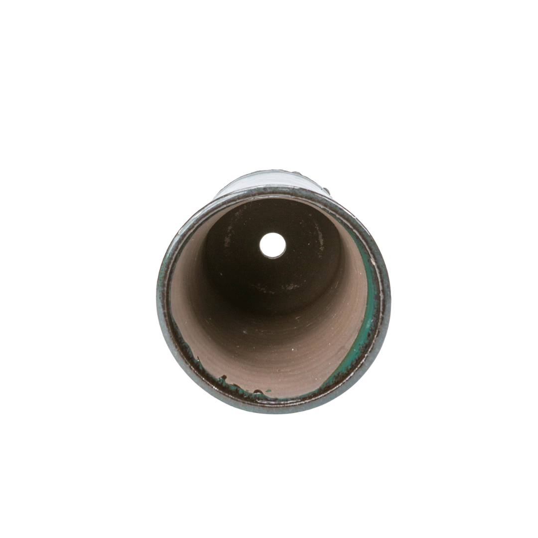 Bonsai pot green brown round cascade 15cm, height 18.5cm