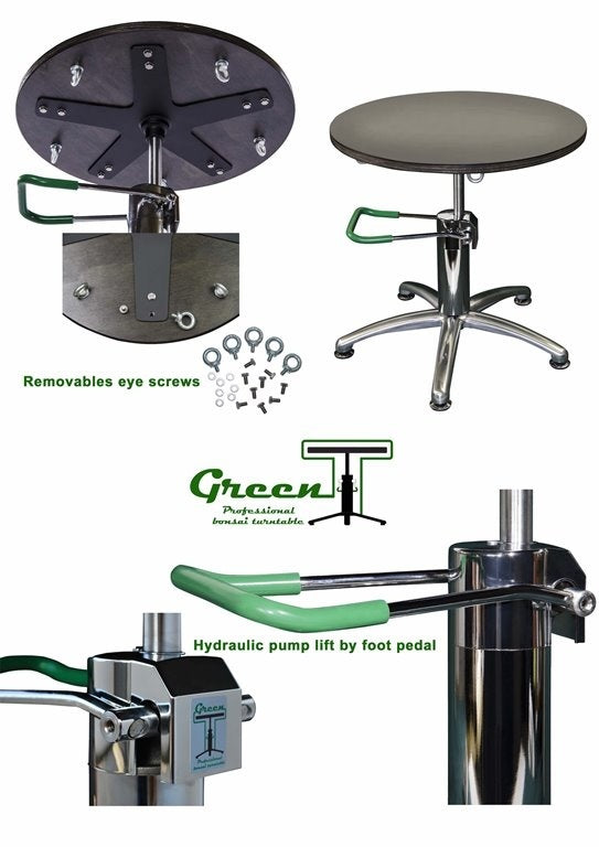 Green T Hydraulic Lift Bonsai Ronde Draaitafel BASIC