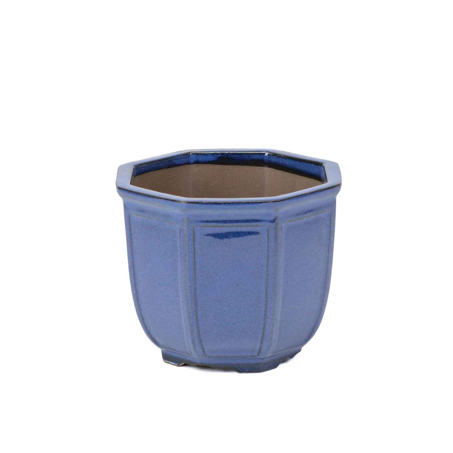 Bonsai pot octagonal cascade blue 12cm