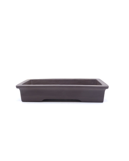 Bonsai pot ongeglazuurd rechthoekig voor groepsbeplanting 27cm