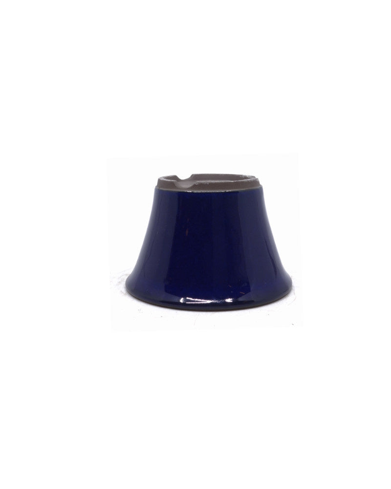 Semi-cascade bonsai pot round dark blue 12cm
