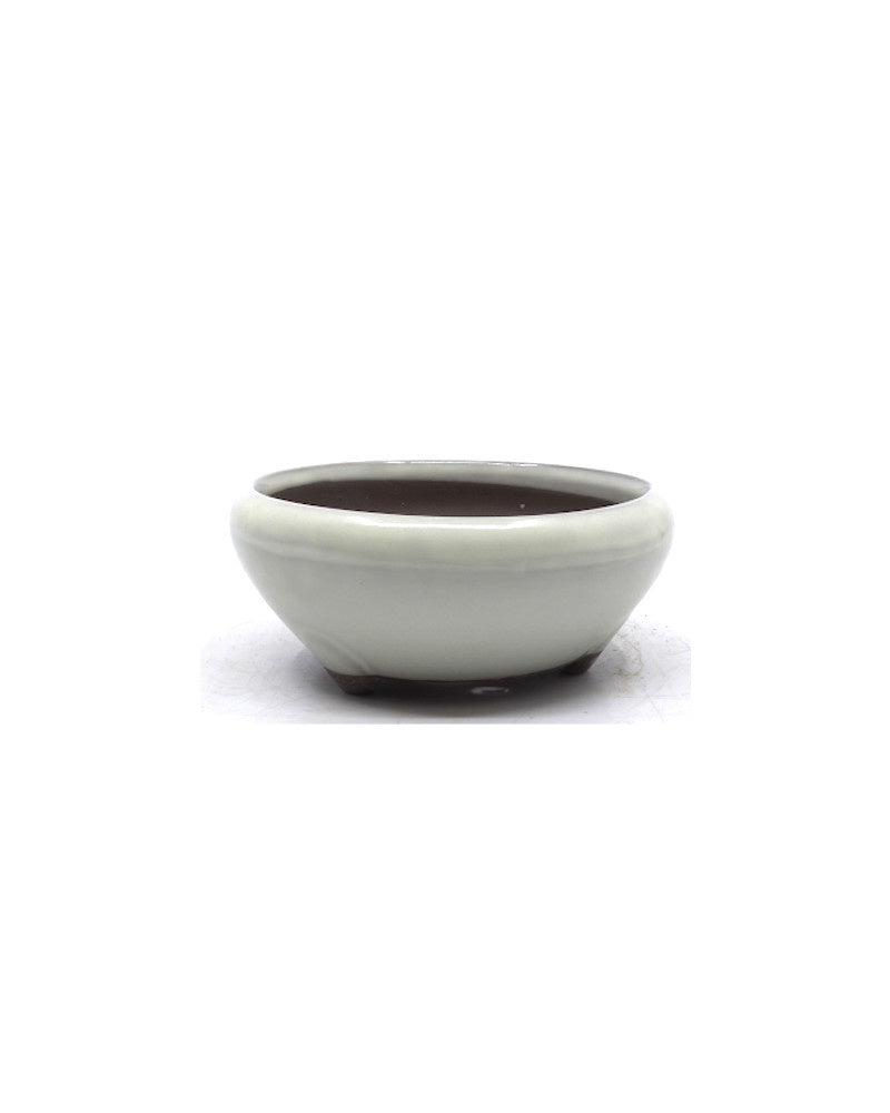 Bonsai pot white round 13cm