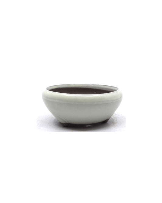 Bonsai pot white round 13cm