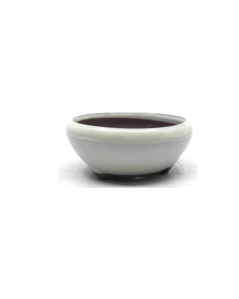 Bonsai pot white round 16 cm