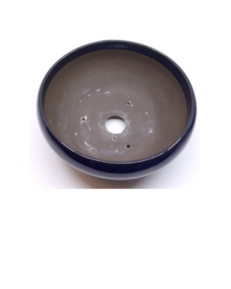 Blue round bonsai pot 24cm