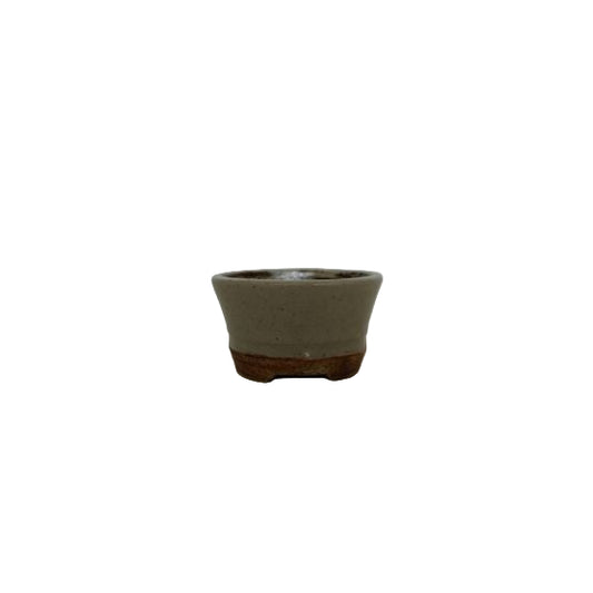Mame bonsai pot 'Rene Lecocq' rond creme 5cm