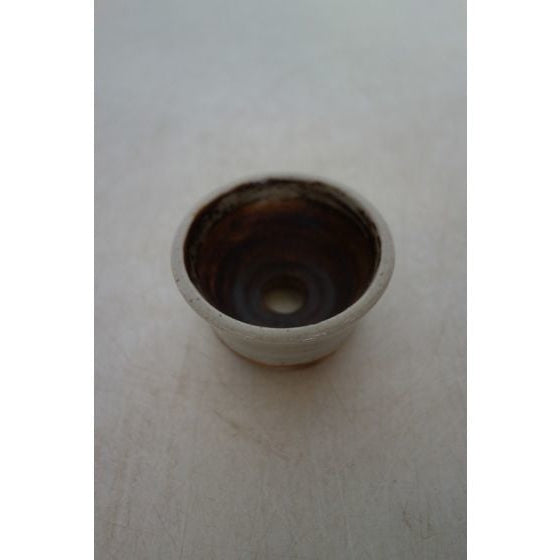 Mame bonsai pot 'Rene Lecocq' round cream 5cm