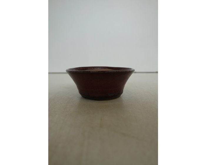 Shohin bonsai pot 'Rene Lecocq' rood rond 9cm