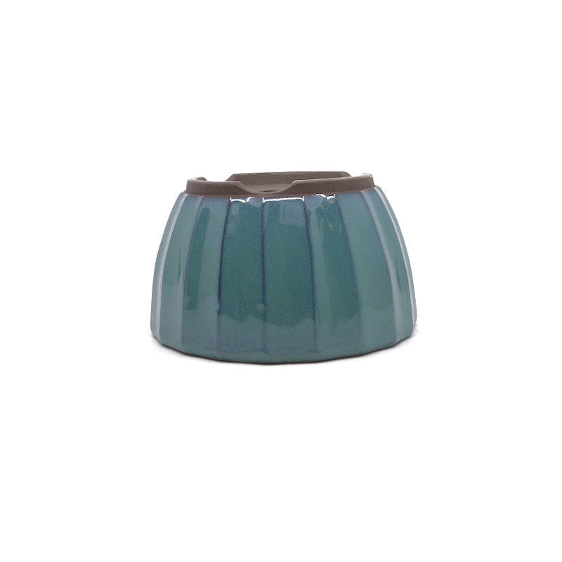 Bonsai pot, green chrysanthemum, 12cm