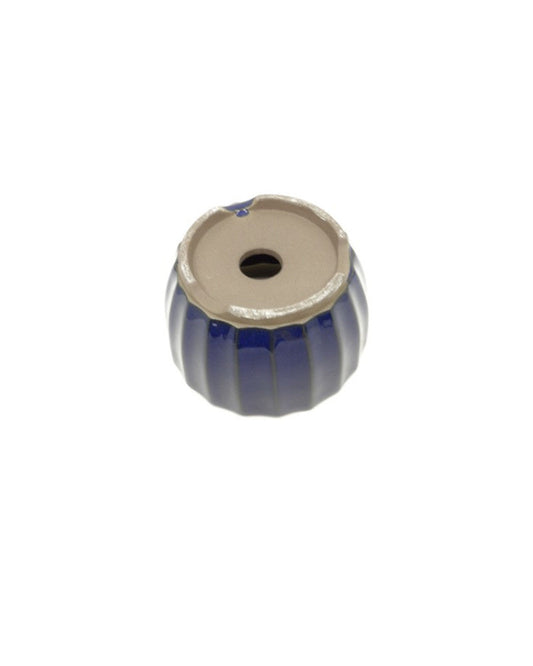 Shohin Bonsai Pot donker blauw chrysanten 10cm