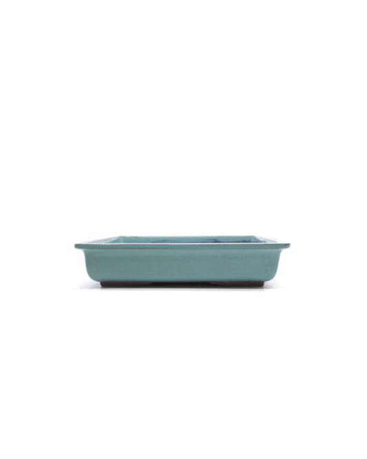 Bonsai pot green rectangular 19 cm