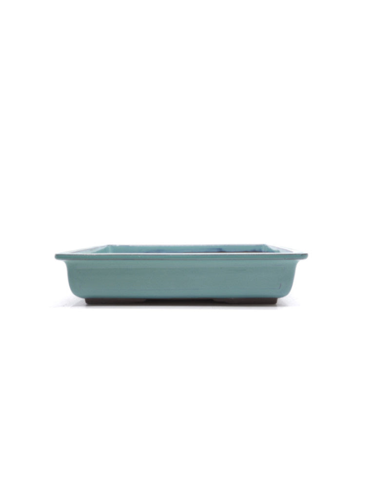 Bonsai pot green rectangular 25 cm