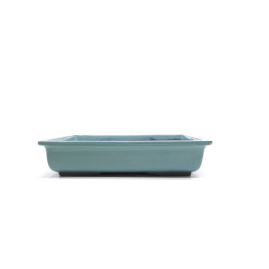 Bonsai pot green rectangular 25 cm