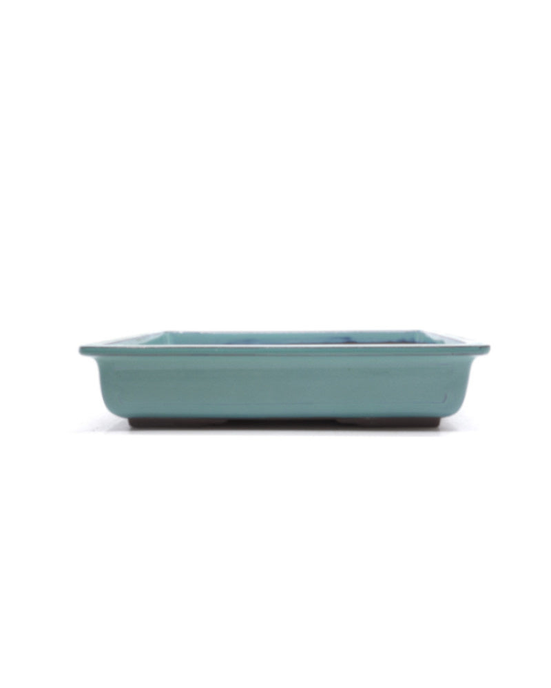 Green rectangular bonsai pot 36cm