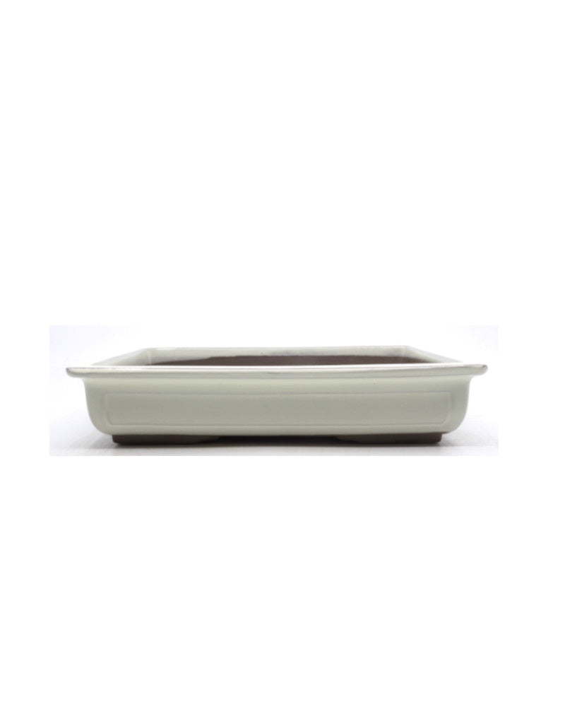 Bonsai pot cream rectangular 28 cm