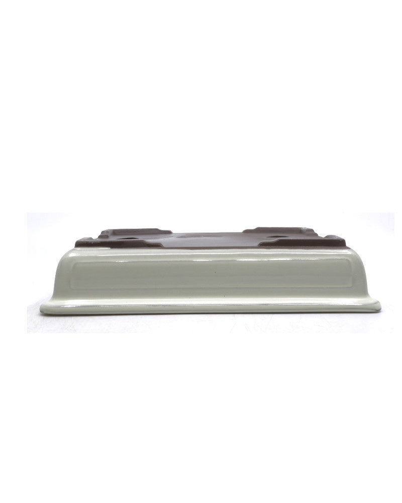 Cream rectangular bonsai pot 28cm