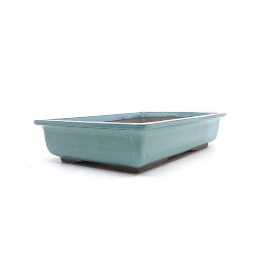 Green rectangular bonsai pot 25cm