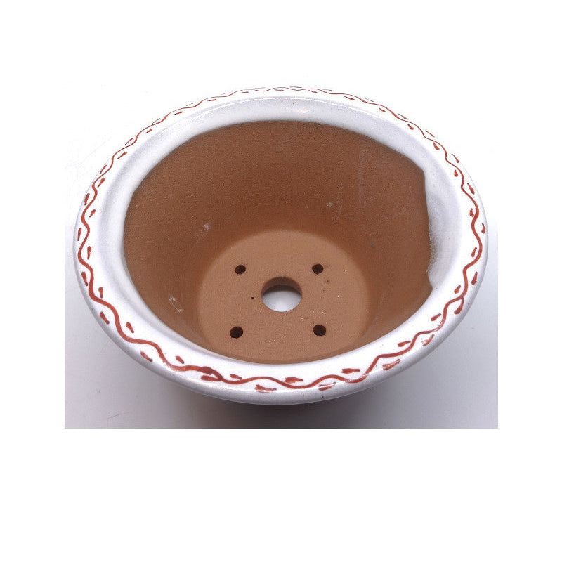 Bonsai pot handgeschilderde draak rond 15cm