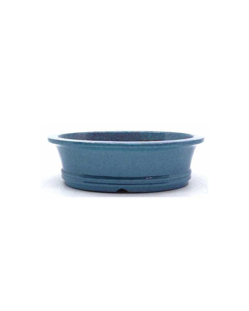 Bonsai pot blauw groen ovaal 20cm