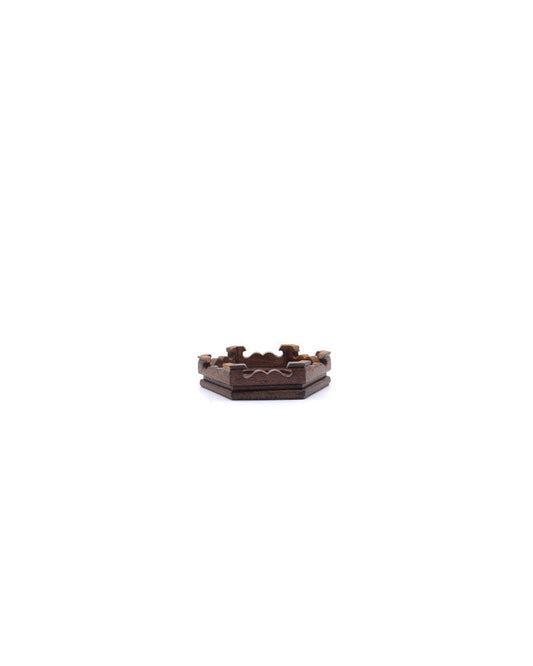 Shohin bonsai table hexagon dark brown 11cm