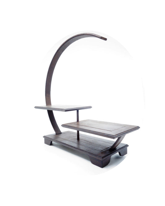 Shohin bonsai shelf open circle 33cm