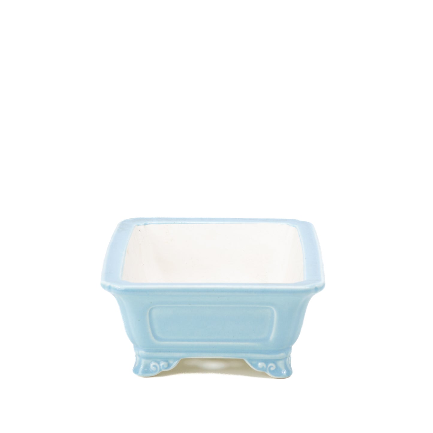 Bonsai Yixing pot light blue rectangle 27cm