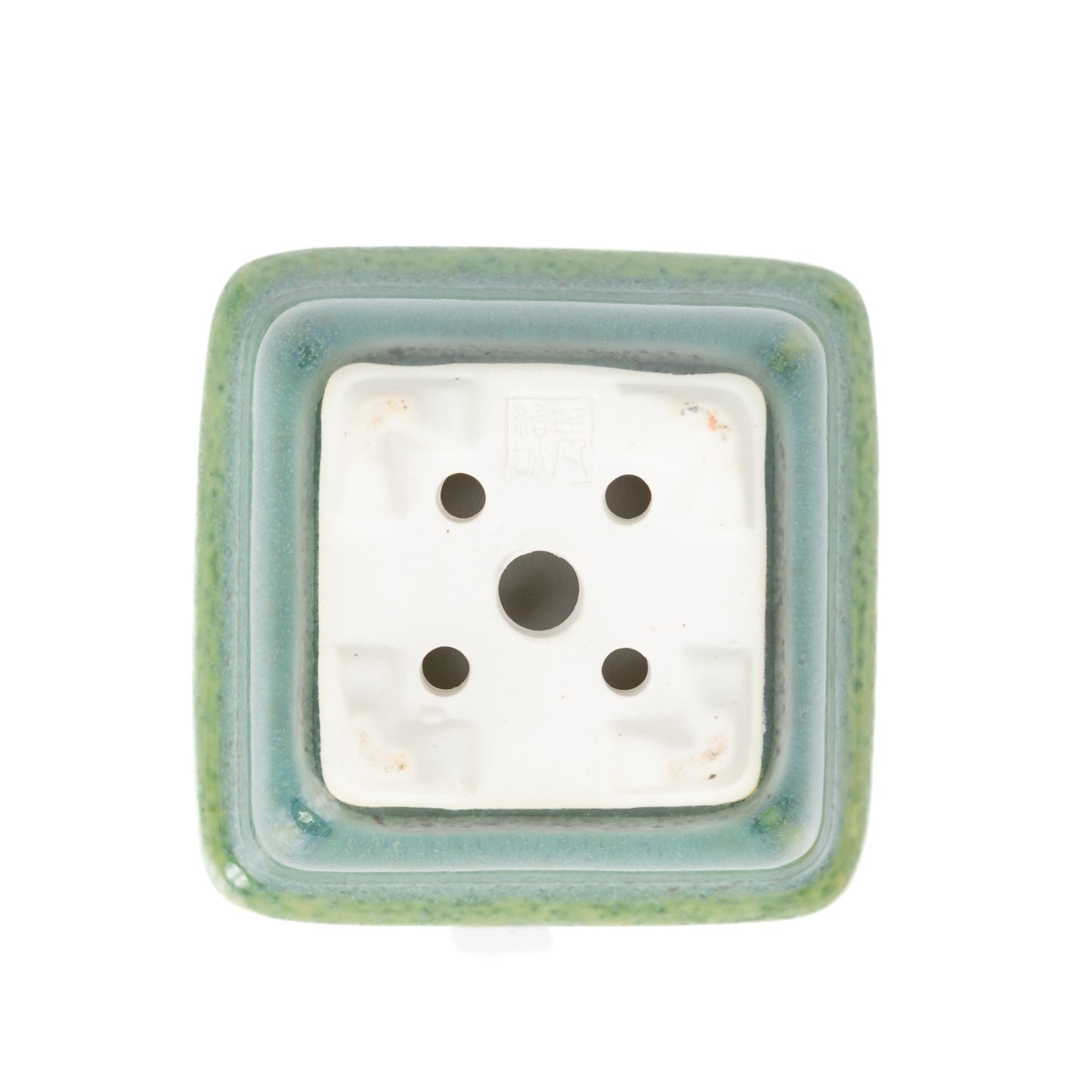 Shohin Bonsai Yixing pot green square 9cm
