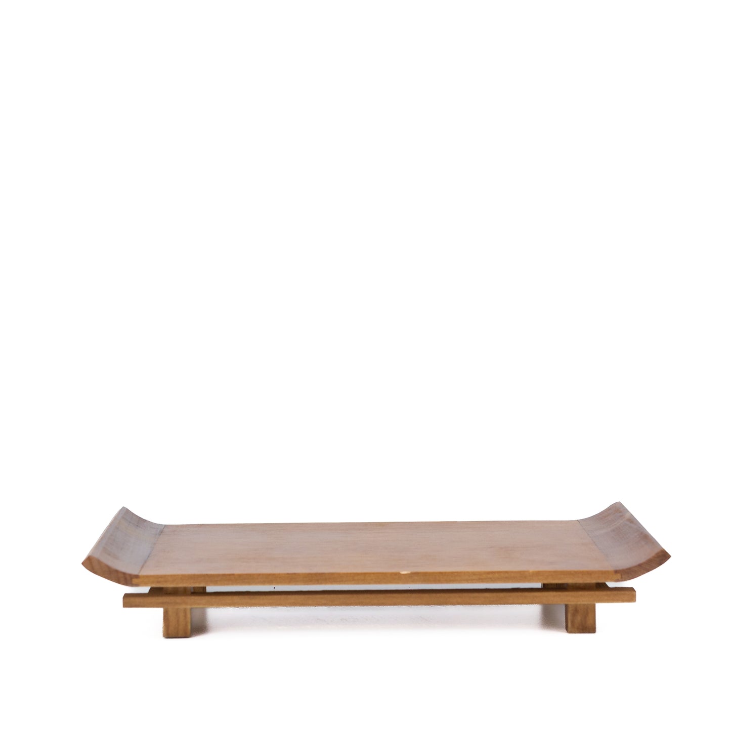 Light brown bonsai table, torii design 26cm