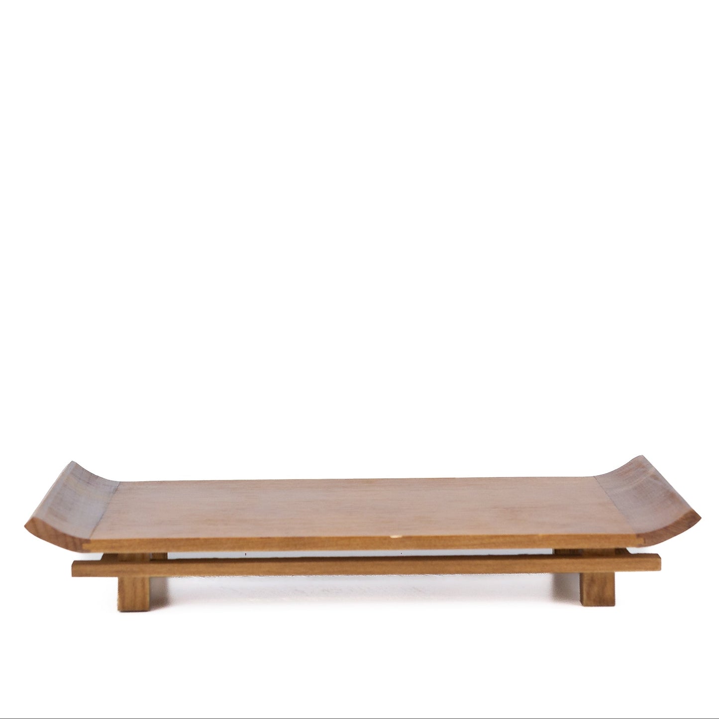 Light brown bonsai table, torii design 32cm