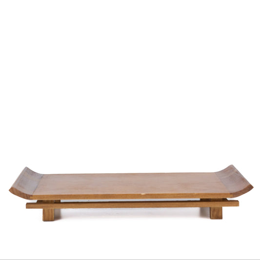 Light brown bonsai table, torii design 32cm