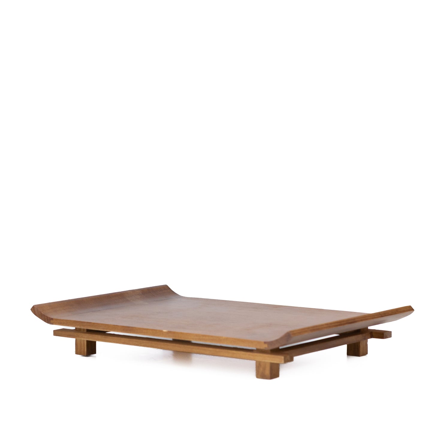 Light brown bonsai table, torii design 26cm